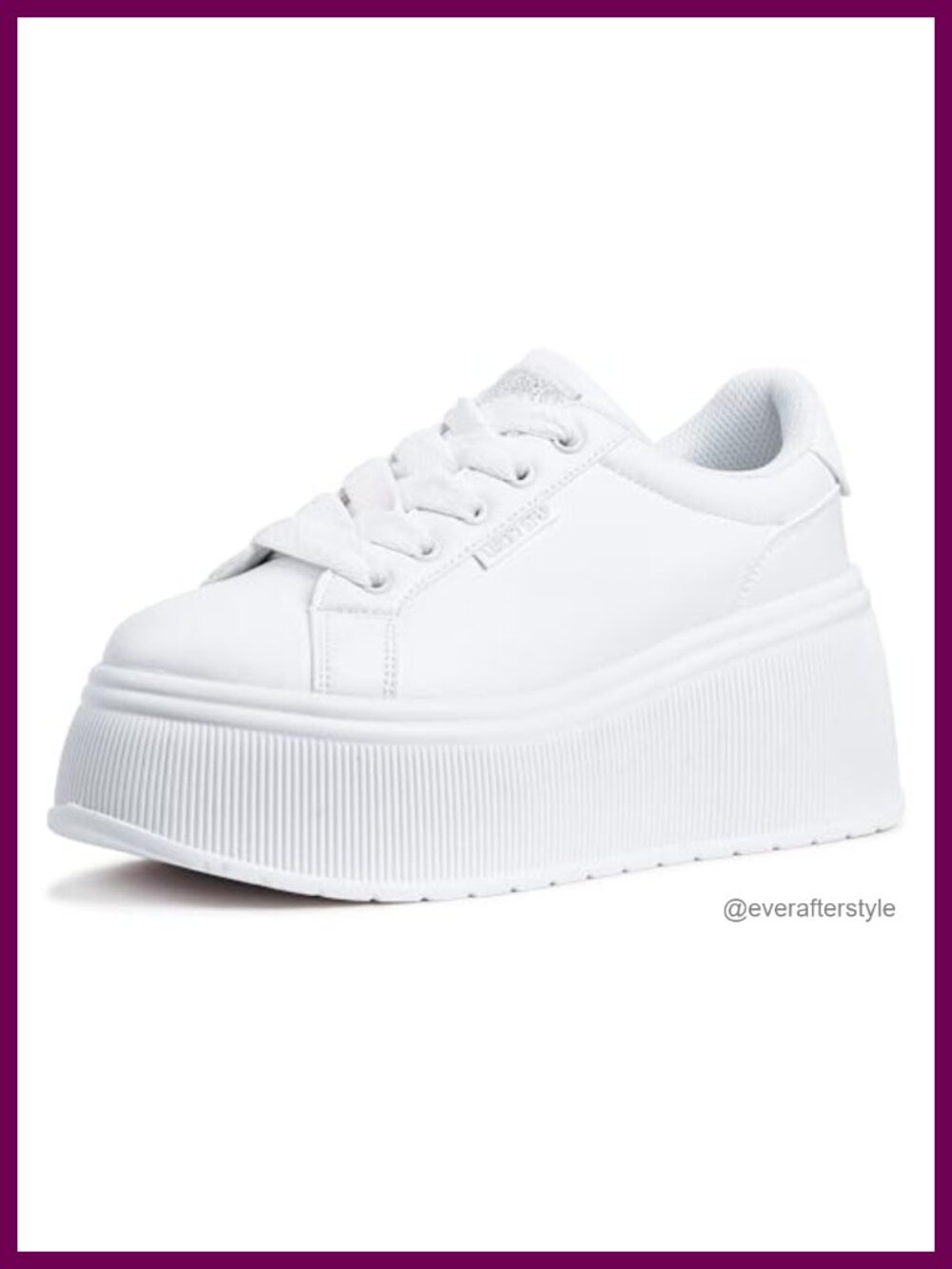 Platform Wedge Canvas Sneakers Lace-Up Mid-Heel Comfort Walking
